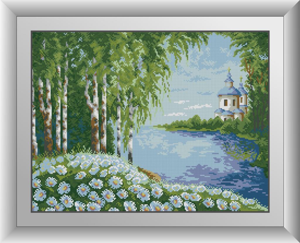 Алмазная мозаика Dream Art Березы у реки 41x54 см (DA.30424)