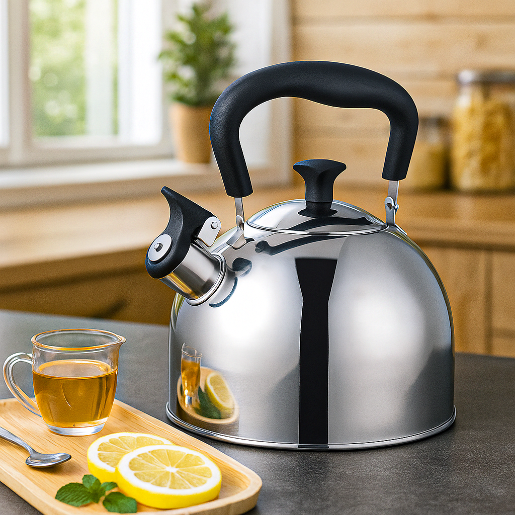 Чайник для плиты со свистком SilverTone нержавеющая сталь одинарное дно 2,0 л (03-MH-4884) - фото 10 Чайник для плиты со свистком SilverTone нержавеющая сталь одинарное дно 2,0 л (03-MH-4884) - фото 10