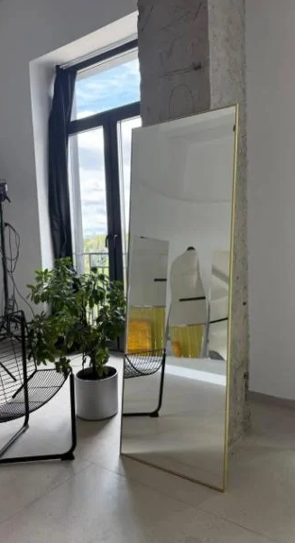 Зеркало настенное Al в алюминиевой раме 1900х900 мм Желтый (29438404)