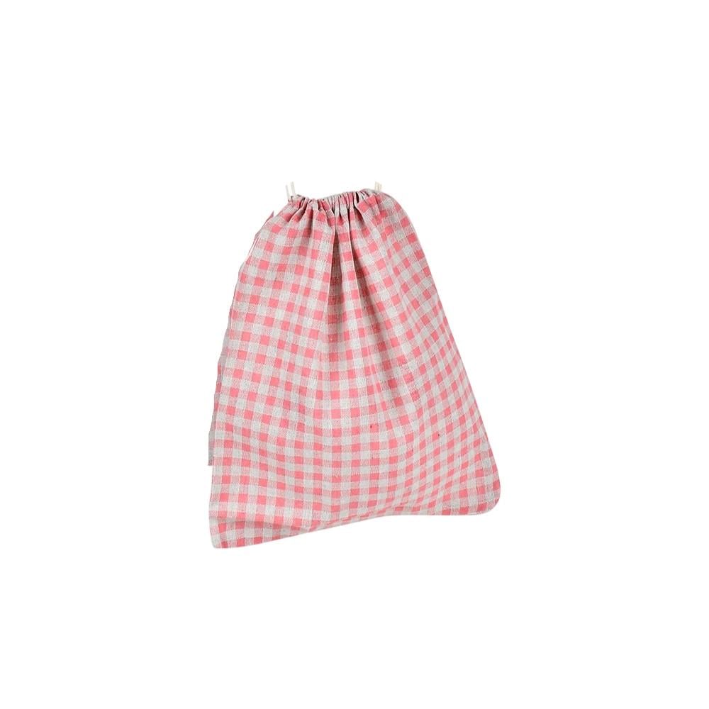 Мешочек для продуктов Stenson Эко в клетку 25х31 см Розовый (WW02845)