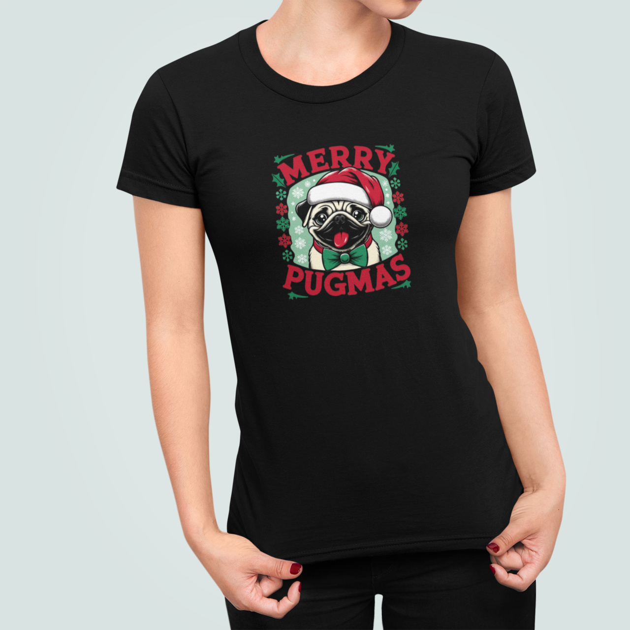 Футболка жіноча новорічна Stedman з принтом "Merry Pugmas" Мопс S Чорний (НГ189.1-1) Футболка жіноча новорічна Stedman з принтом "Merry Pugmas" Мопс S Чорний (НГ189.1-1)