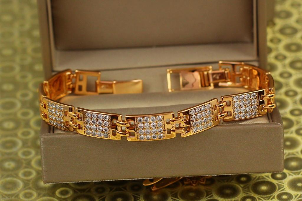 Браслет Xuping Jewelry Нірвана 21 см х 8,5 мм Золотистий (2096085397)