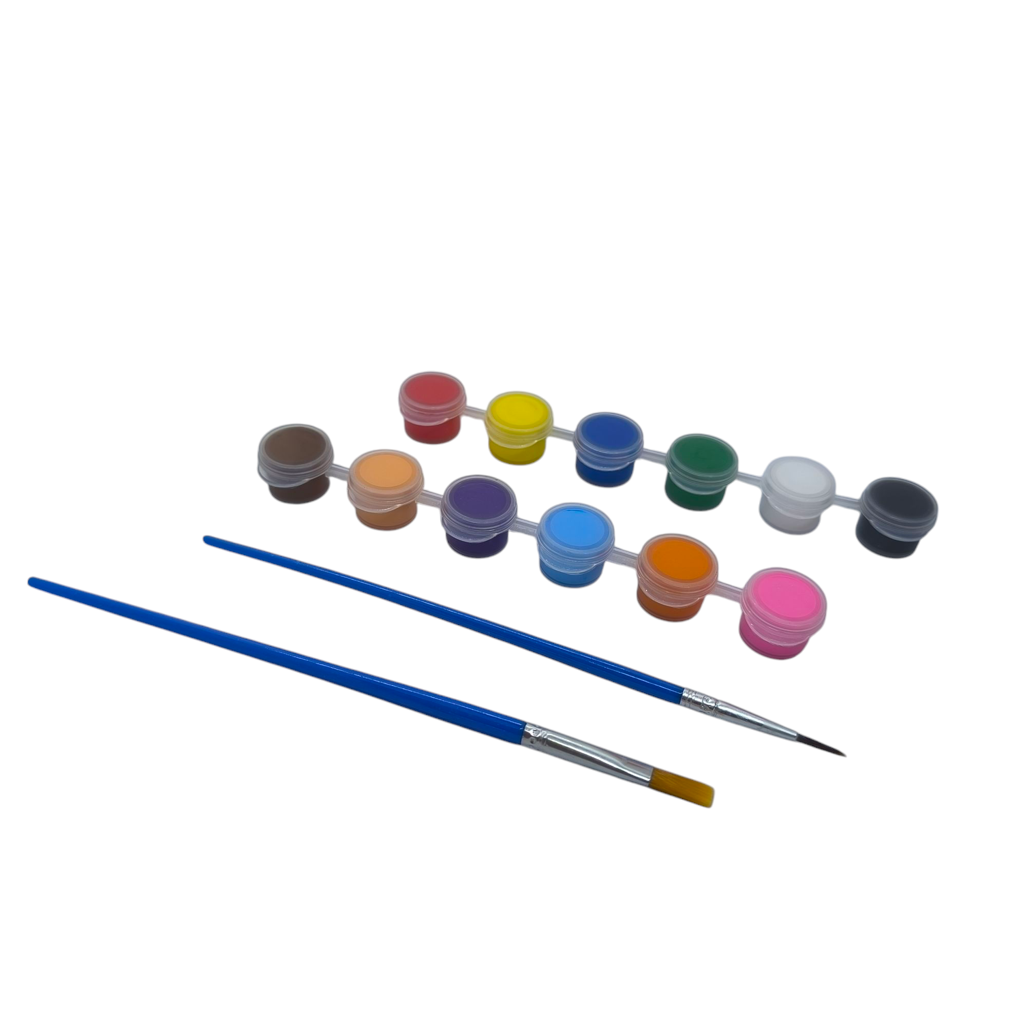 Краски акриловые с кисточкой по 2 мл 12 цветов (26394505)