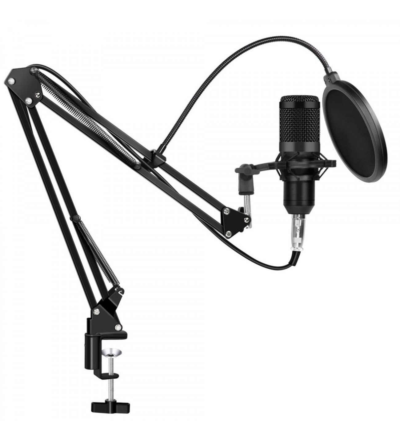 Микрофон студийный со стойкой UKC Music D.J. M-800U Black