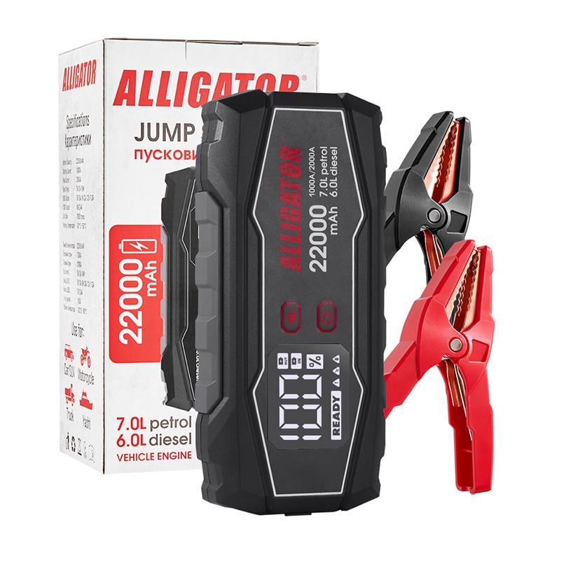 Пусковое устройство Alligator Jump Starter 1000A/2000A 22000 mAh (JS845) - фото 5