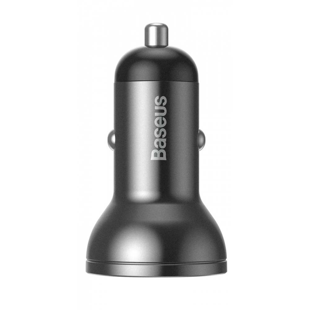 Зарядний пристрій автомобільний BASEUS Digital Display Dual USB 4.8A Car Charger 24 W Dark gray - фото 1