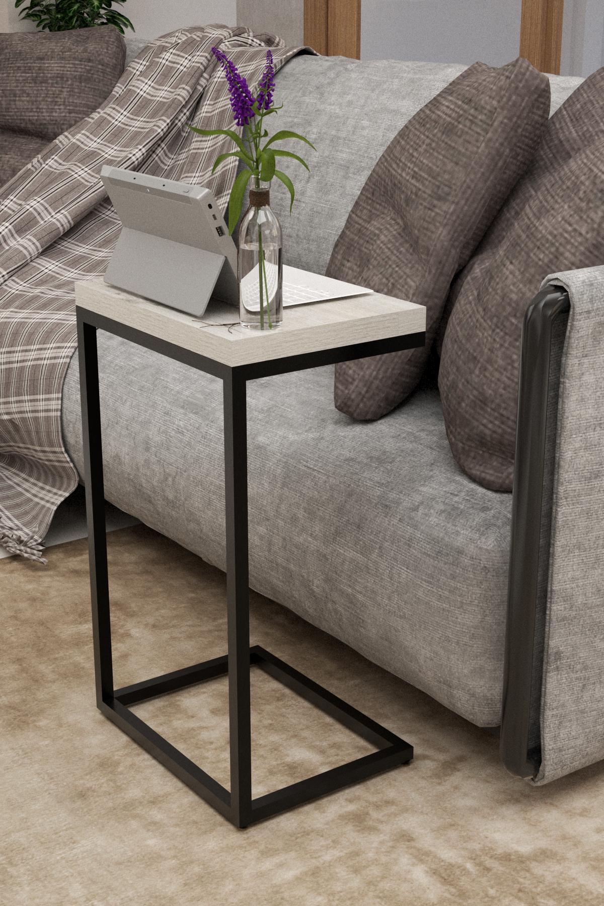 Столик приставной EcoLoft Сиена DSP-1226-2 в стиле лофт Дуб Кортона (29196999)