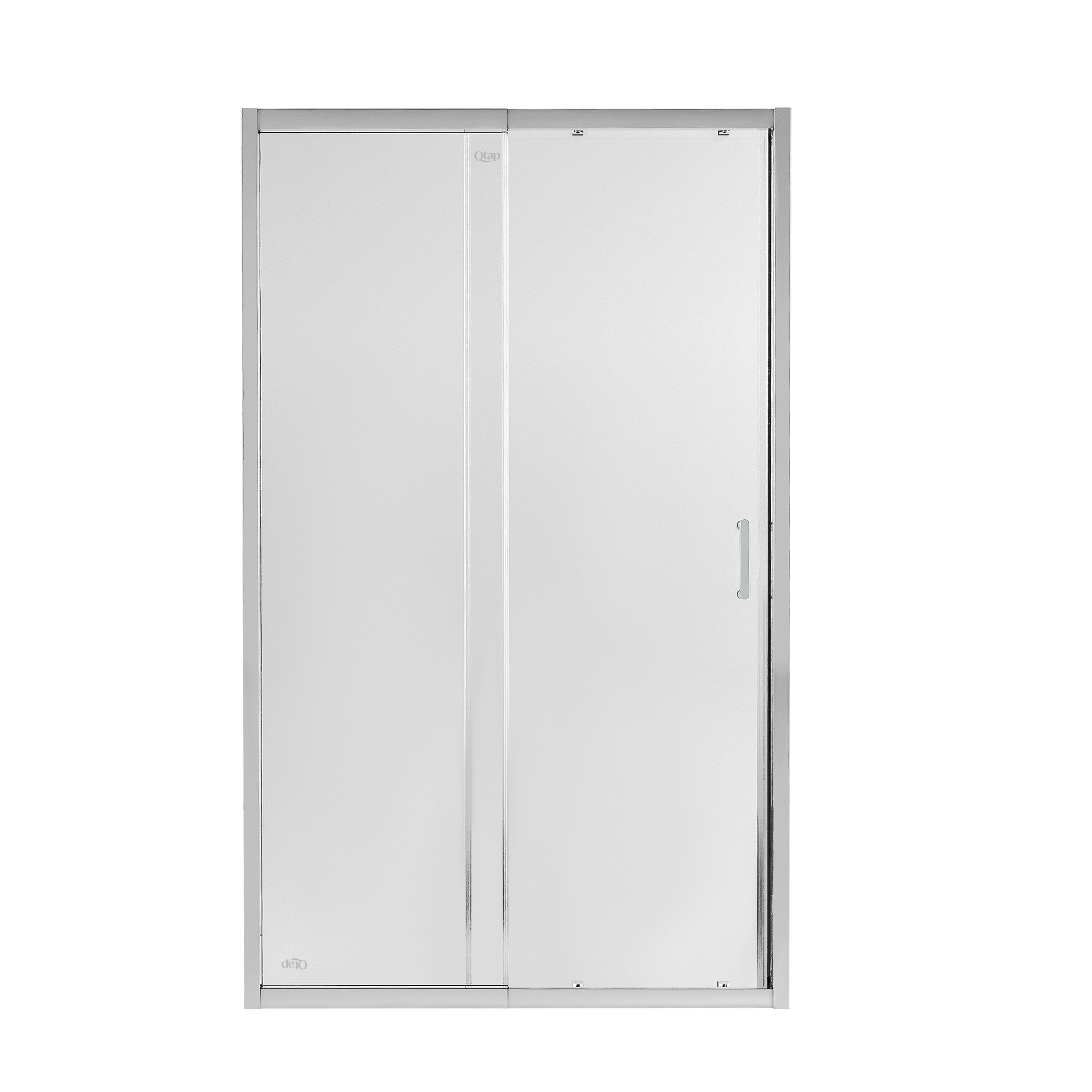 Душевые двери в нишу Qtap Taurus CRM2013-14.C6 130-140x185 см/стекло Clear 6 мм/покрытие CalcLess (00045298)