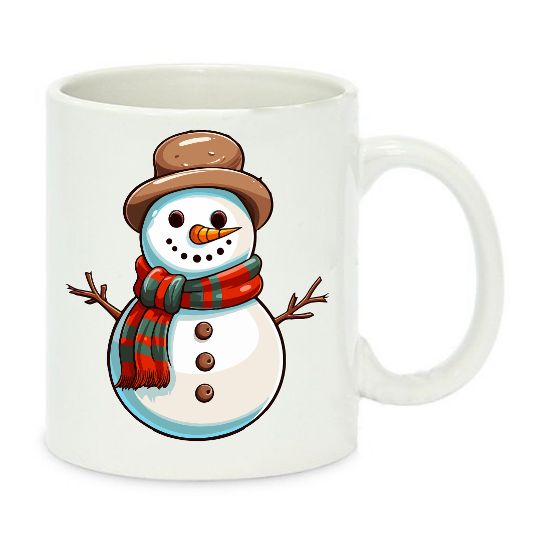 Чашка с принтом Снеговик 330 мл Белый (001244)
