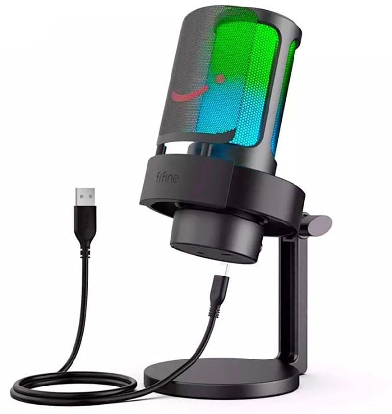 Микрофон FIFINE AmpliGame A8 USB с RGB-подсветкой Черный (2117476556)