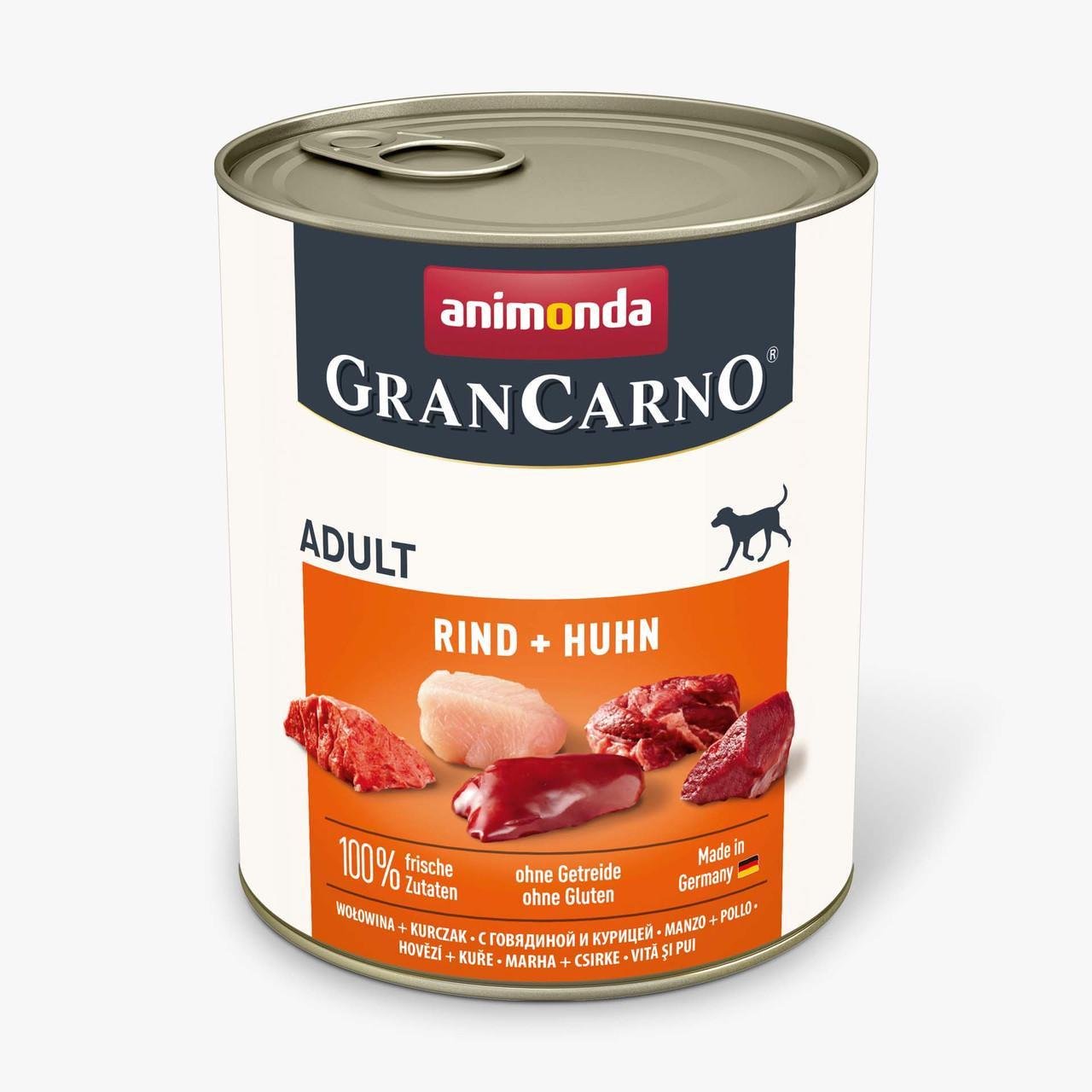 Корм влажный для собак Animonda GranCarno Beef & Chicken 800 г (1830807788)