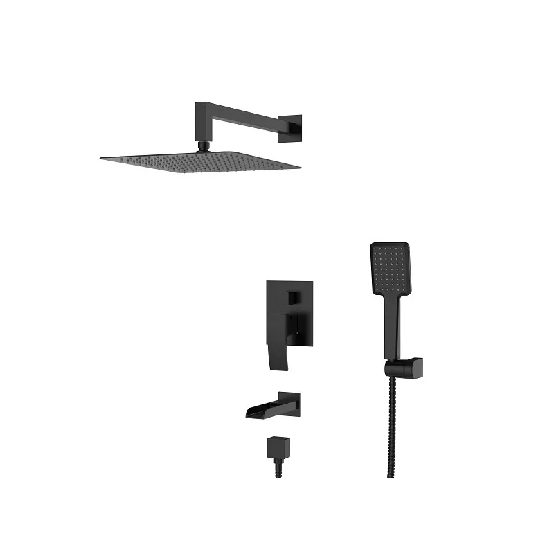 Душевая система встроенная KOER KB-68007-05 со смесителем Черный (KR3467)