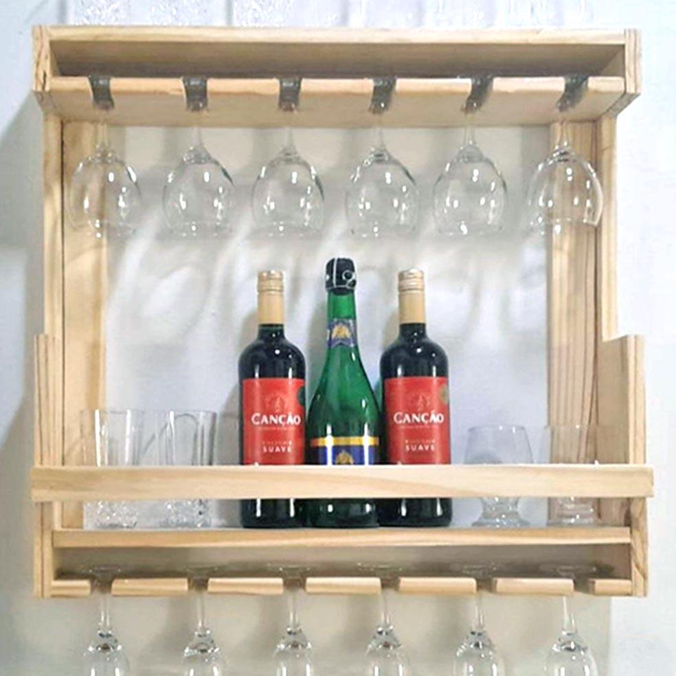 Полка для вина настенная из дерева Фурен Бланже (ПНК-013601)