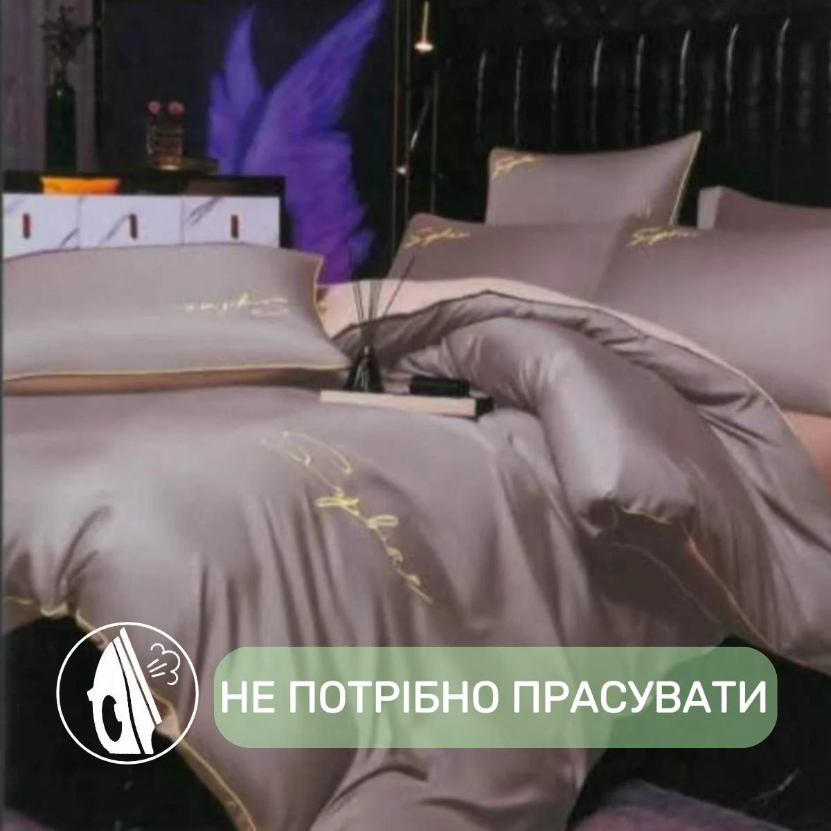 Комплект постельного белья Koloco Sophae сатин двуспальное Капучино (42556) - фото 2 Комплект постельного белья Koloco Sophae сатин двуспальное Капучино (42556) - фото 2