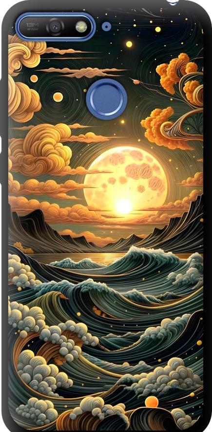 Чехол на Huawei Y6 Prime 2018 Арт волны (6332b-1441-42517)