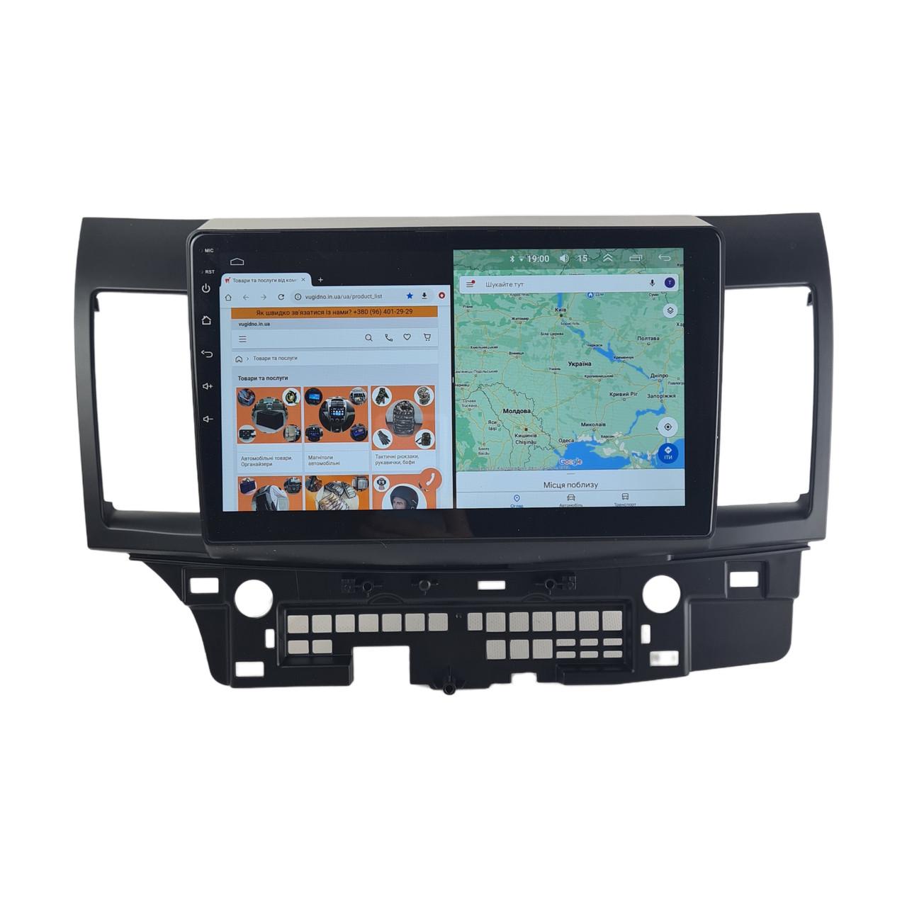 Автомагнитола для Mitsubishi Lancer 10 2008-2015 на Android 12+/CarPlay/8 core/XyAuto (М-МЛ-10-М3)
