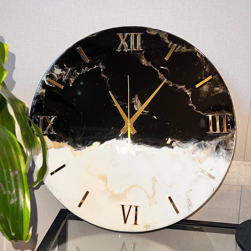 Часы настенные круглые из эпоксидной смолы EPOXY M168 65x65 см