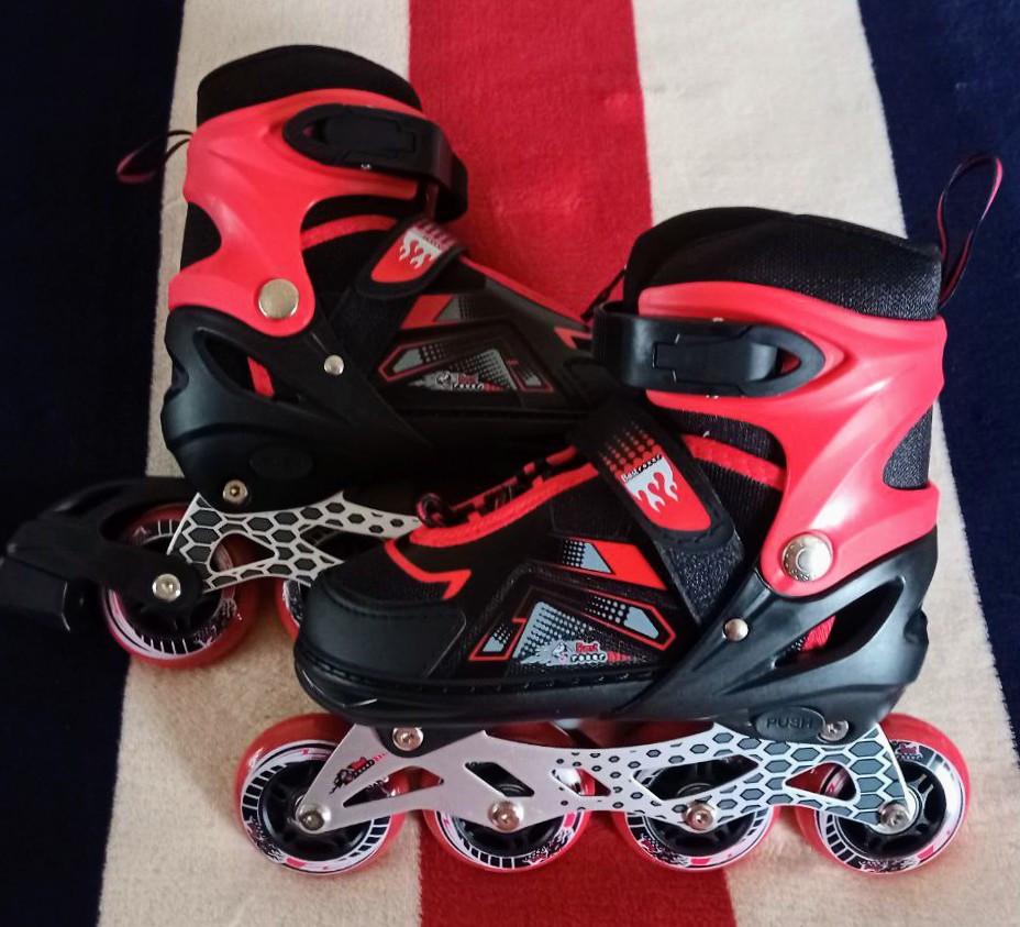 Ролики дитячі Best Roller 30258 р. 34-37 з підсвіткою переднє колесо Червоний (roll713br) - фото 3 Ролики дитячі Best Roller 30258 р. 34-37 з підсвіткою переднє колесо Червоний (roll713br) - фото 3