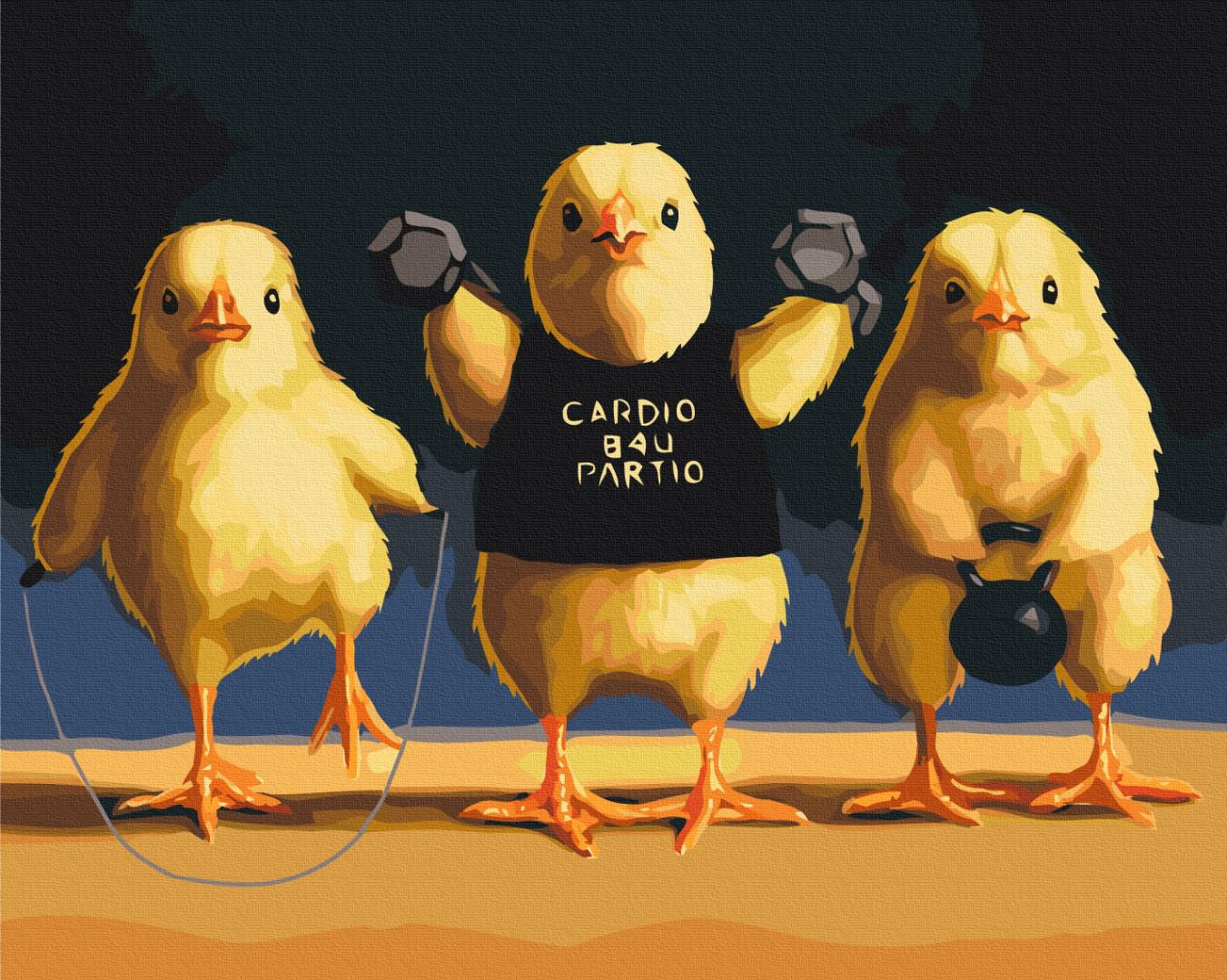 Картина по номерам Brushme Кардио цыплята 40x50 см (BS53472)