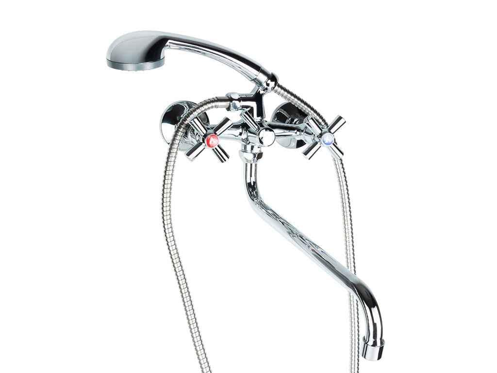 Змішувач Aquatica вбудований PM 1/2 для ванни гусак вигнутий дивертор (9780220)