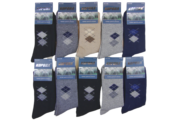 Шкарпетки чоловічі Корона №1406 ангора 10 пар р. 41-47