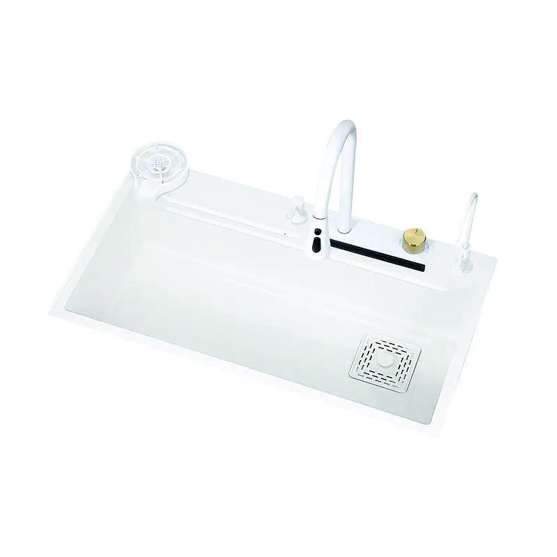 Кухонна раковина з неіржавкої сталі багатофункціональна 800x450x220 мм Білий (482019324) - фото 2