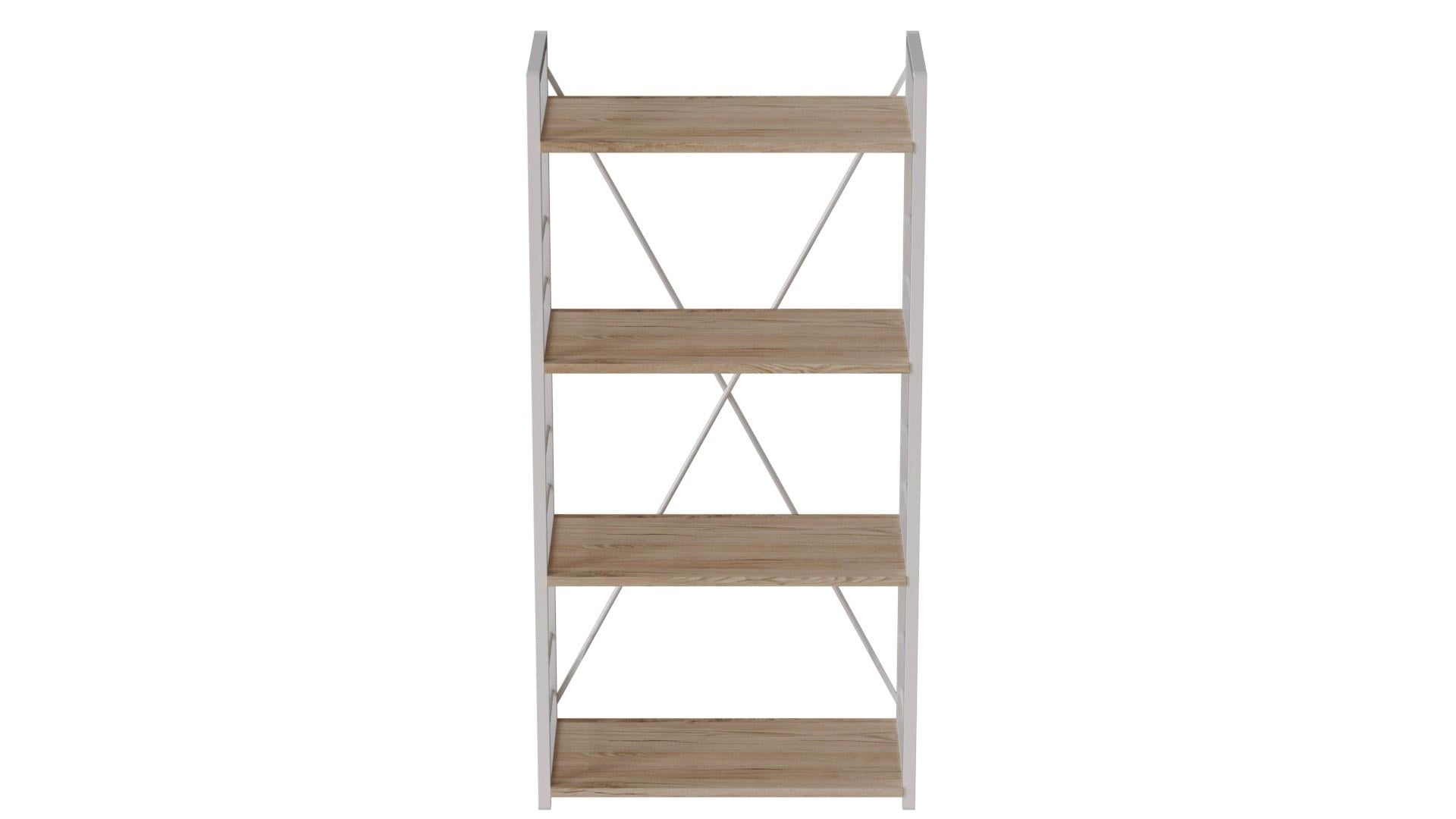 Этажерка Ferrum-decor Коннект 4/60 ДСП 16 мм 120x60x28 см Белый/Дуб Сан-Марино (FRD-104243)