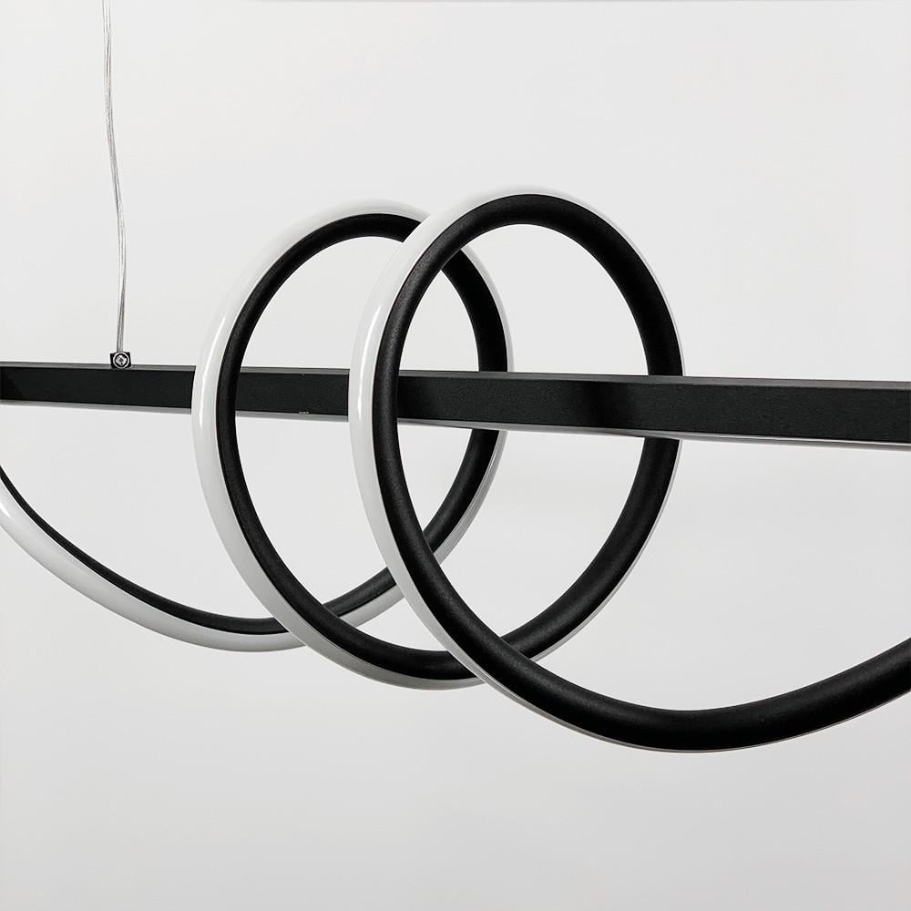 Люстра видовжена Wave 100 см Чорний (K 23 BK) - фото 7 Люстра видовжена Wave 100 см Чорний (K 23 BK) - фото 7