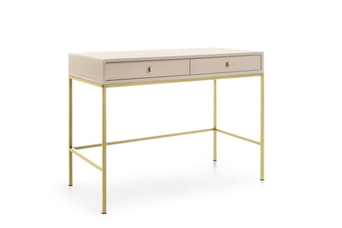 Туалетный стол Perfect Home MT104 Моно/Mono ЛДСП/металл Беж песочный/Золотистый (50824)