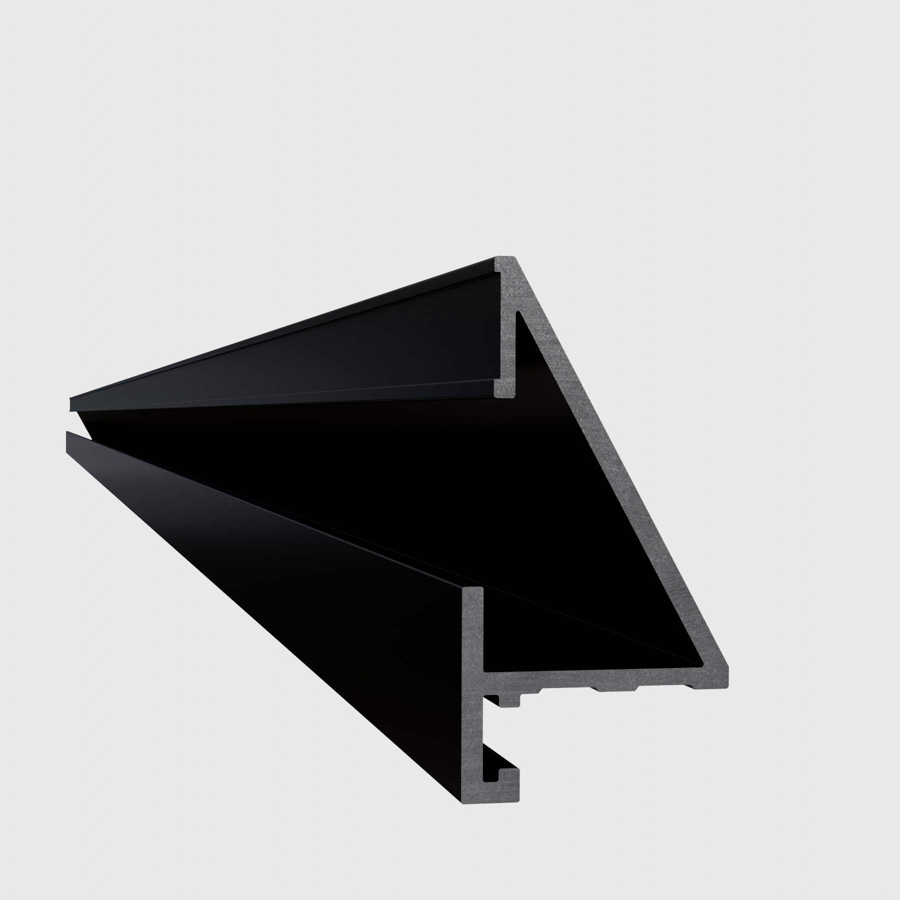 Микроплинтус алюминиевый Thinline SVM-302B 25x2600 мм Черный (25469538) - фото 7