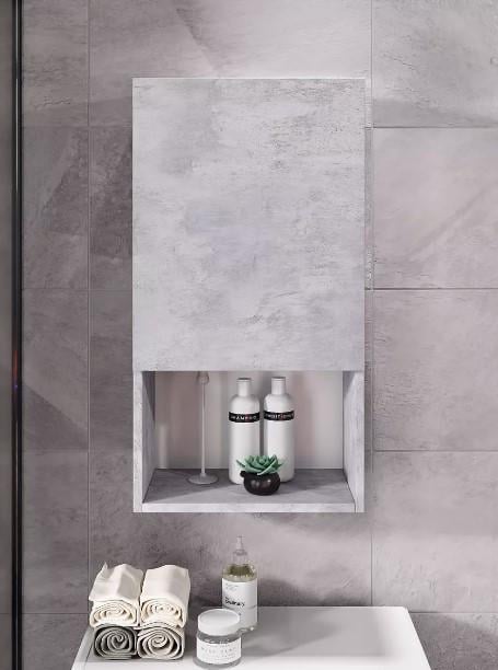 Шафа для ванної кімнати навісна ШВК-17 Бетон індастріал