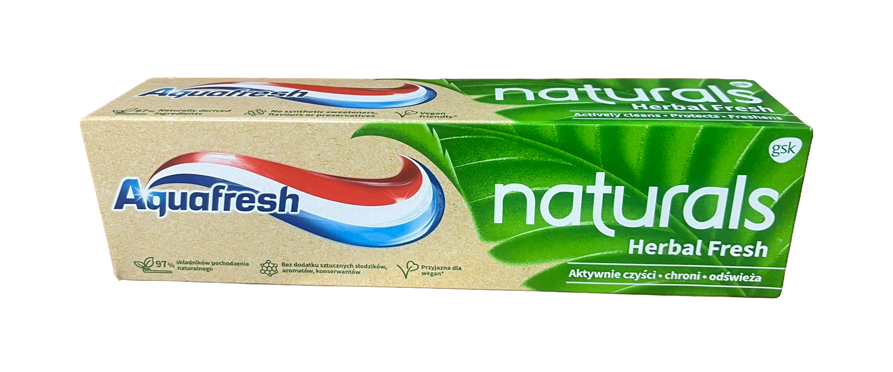 Зубная паста Aquafresh Свежесть трав с натуральными компонентами 75 мл (133337)