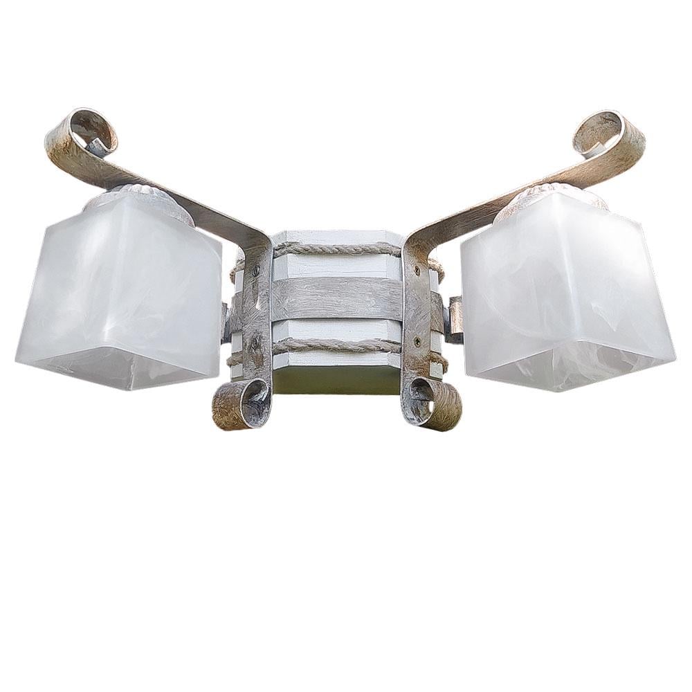 Бра Lighthouse LPR-20104/2W деревянный Белый/Коричневый (112219)