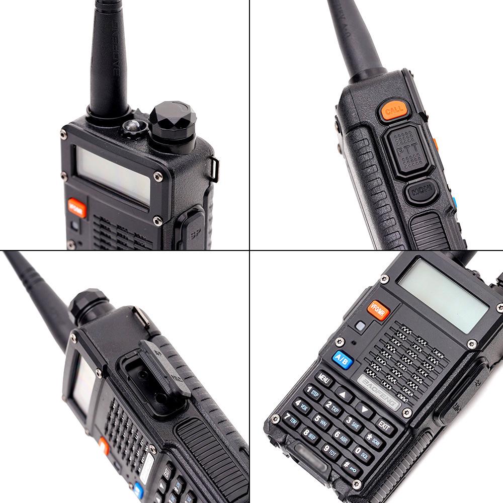 Рація Baofeng UV-5R MK5 UHF/VHF 8 Вт 1800 мАч + кабель Mirkit для програмування + ремешок на шию Mirkit 2 шт. Чорний (008130) - фото 7