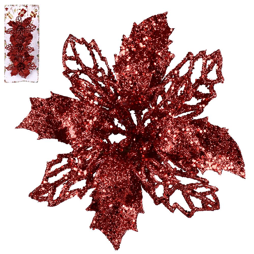 Декор праздничный R96229 Цветок 3 шт. Декор праздничный R96229 Цветок 3 шт.