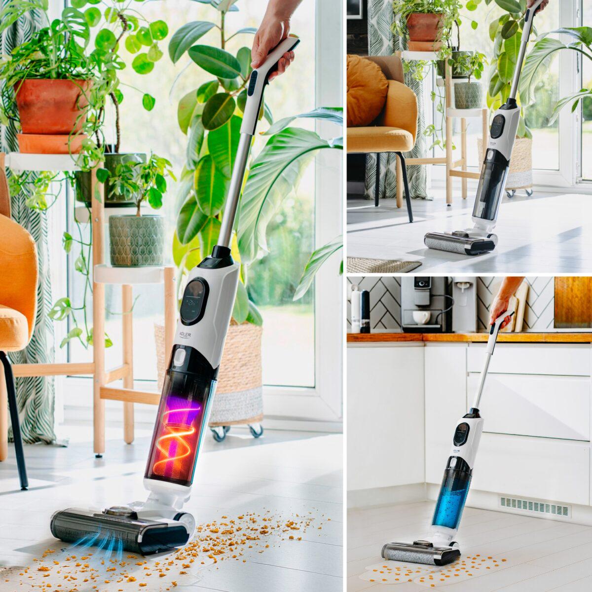 Пилосос ручний акумуляторний Adler AD 7077 2в1 2600 мАг для вологого та сухого прибирання (2123) - фото 3 Пилосос ручний акумуляторний Adler AD 7077 2в1 2600 мАг для вологого та сухого прибирання (2123) - фото 3