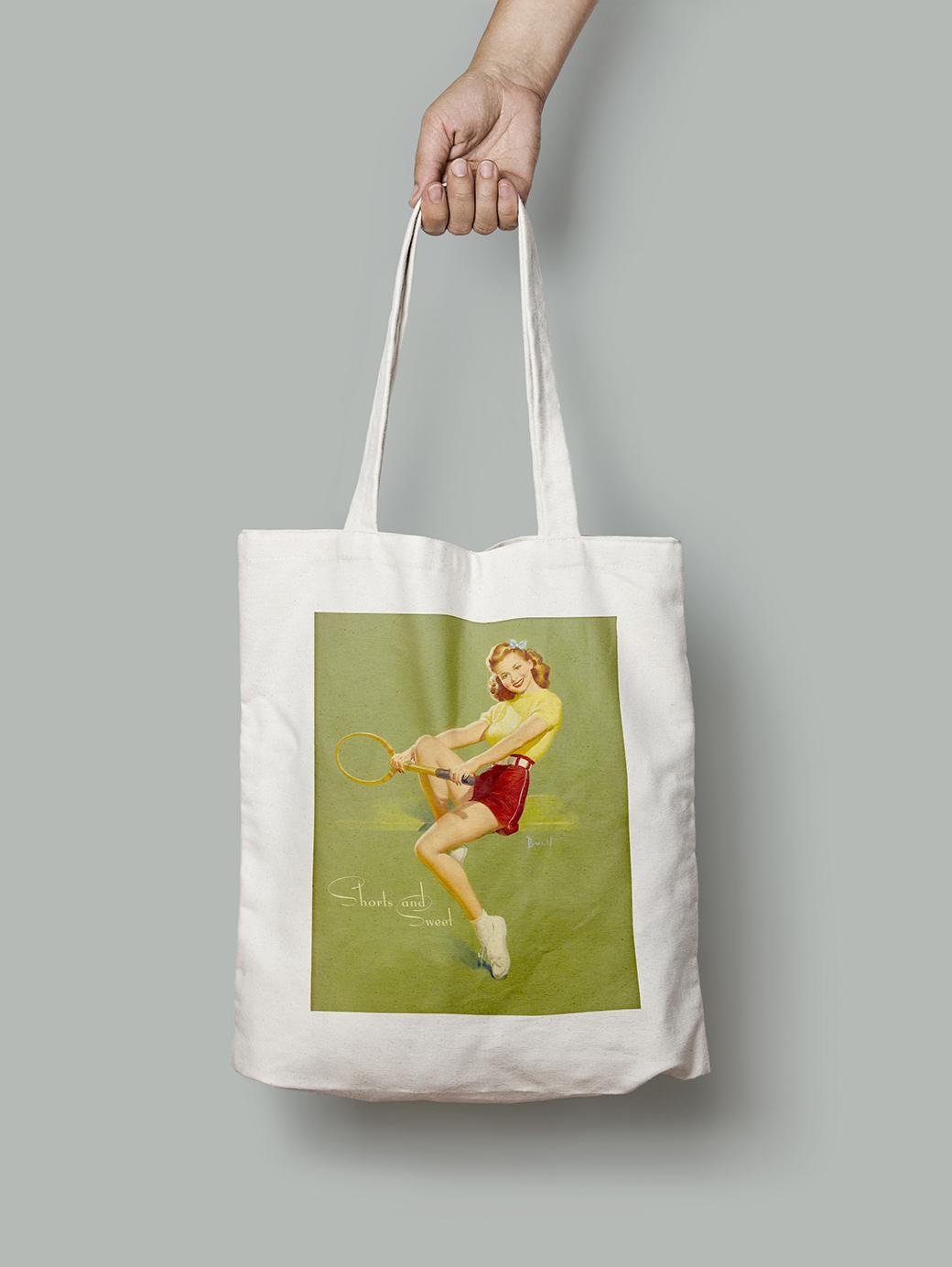 Эко-сумка Теннисистка шопер (pin_up0004014_Bag)