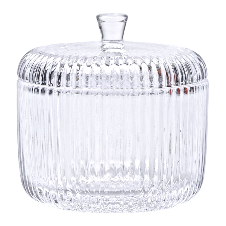 Конфетница стеклянная винтажная со стеклянной крышкой (HP-4-99) - фото 2