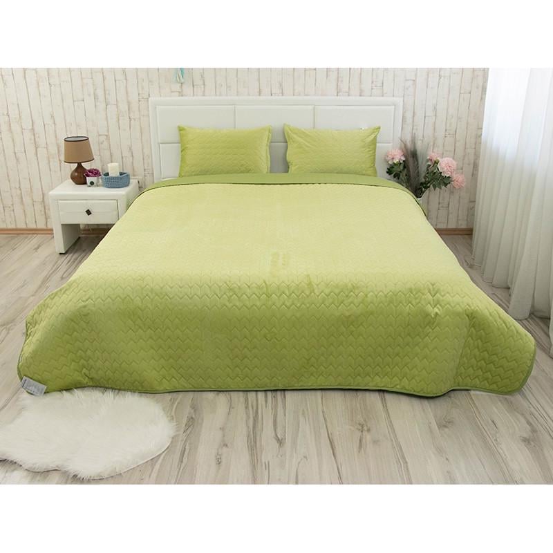 Покрывало двустороннее Руно велюр 220x240 см Персиковый (28092672)