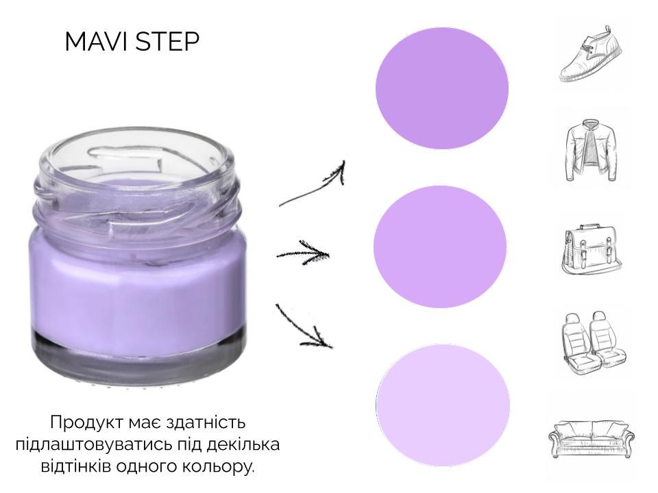 Крем для обуви и кожи Mavi Step Creme de Beaute 25 мл Фиолетовый (C01/155/025) - фото 3