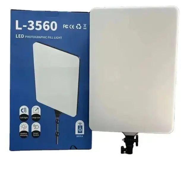 Лампа прямоугольная LED для фотостудии 3000-6000K 60 Вт 110-220V L-3560 с регулировкой яркости и температуры 35х65 см Лампа прямоугольная LED для фотостудии 3000-6000K 60 Вт 110-220V L-3560 с регулировкой яркости и температуры 35х65 см