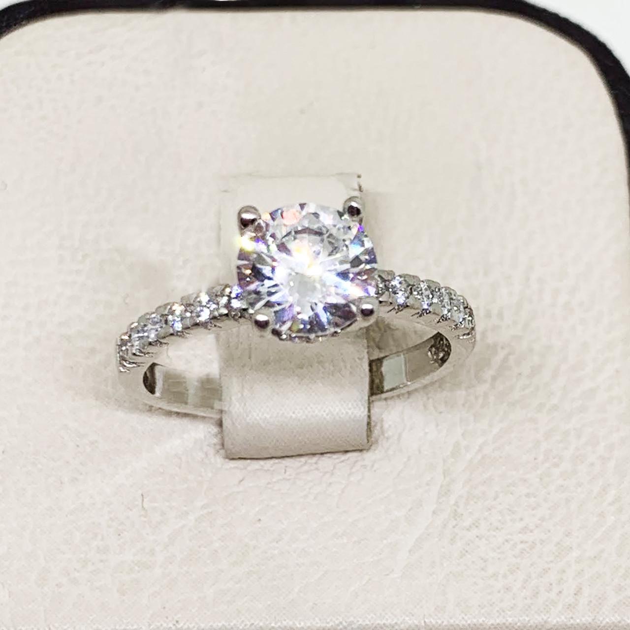 Кольцо серебряное с кубическим цирконием 3 г р. 17 (1646989250)