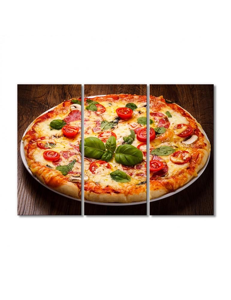 Картина модульная Пицца 3 модуля 70x105 см