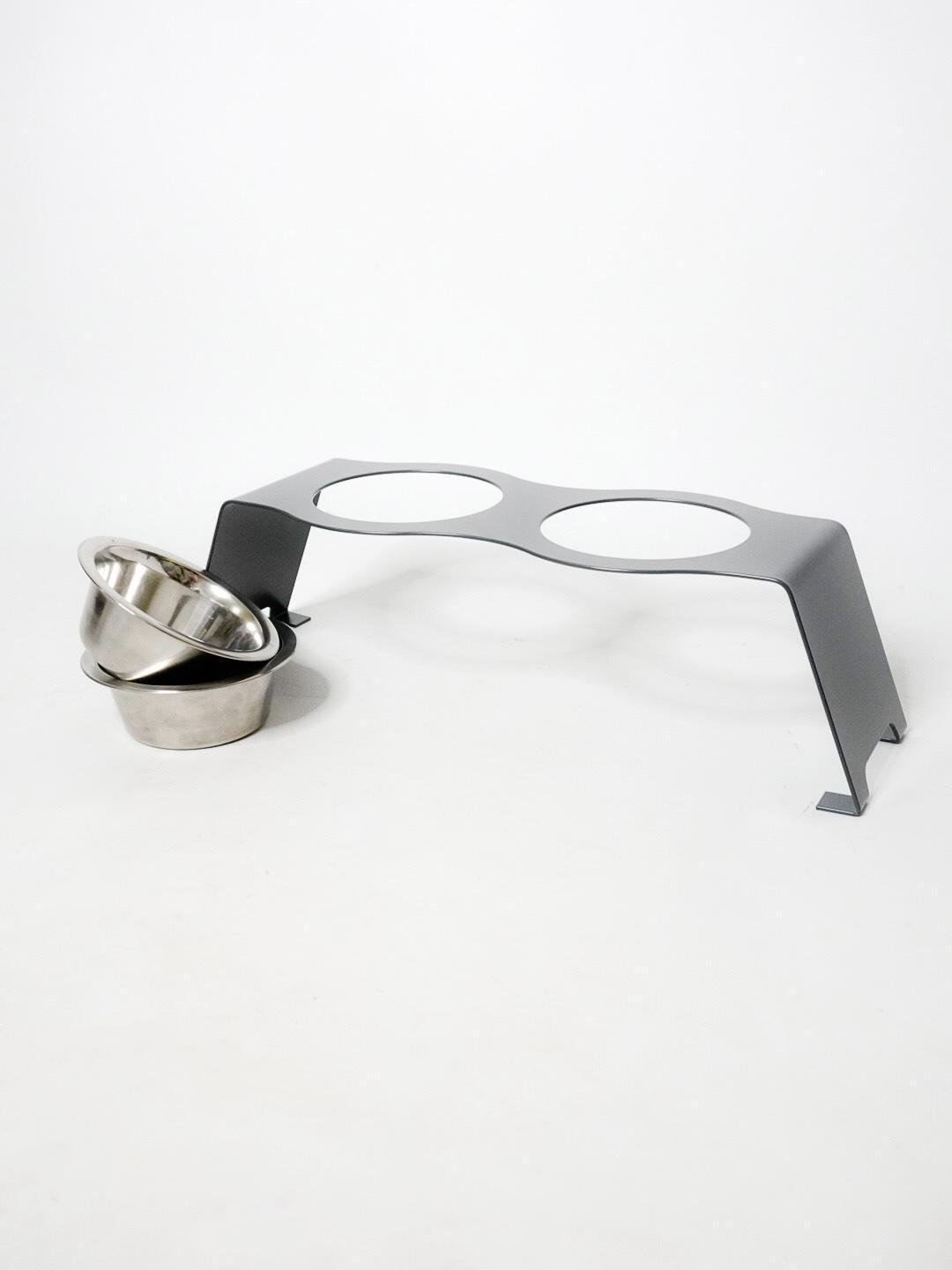 Кормушка My friend для кошек на 2 миски металл 80 мм 0,2 л Темно-серый (1024571к) - фото 3 Кормушка My friend для кошек на 2 миски металл 80 мм 0,2 л Темно-серый (1024571к) - фото 3