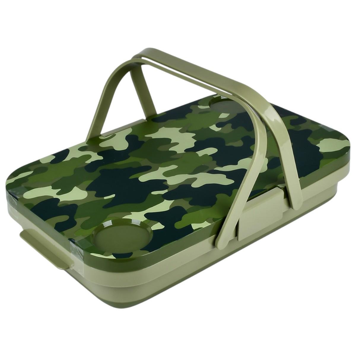 Кошик складаний Outdoor Folding Bucket для пікніка з кришкою-столиком 47х20х30 см (R97360)