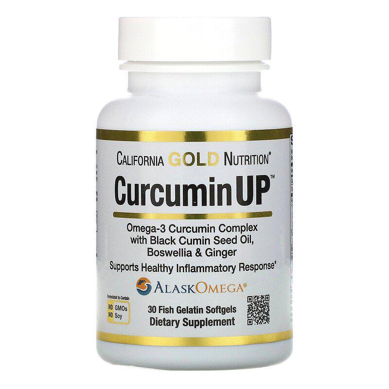 Комплекс куркумина California Gold Nutrition с омега-3 Curcumin UP 30 капсул