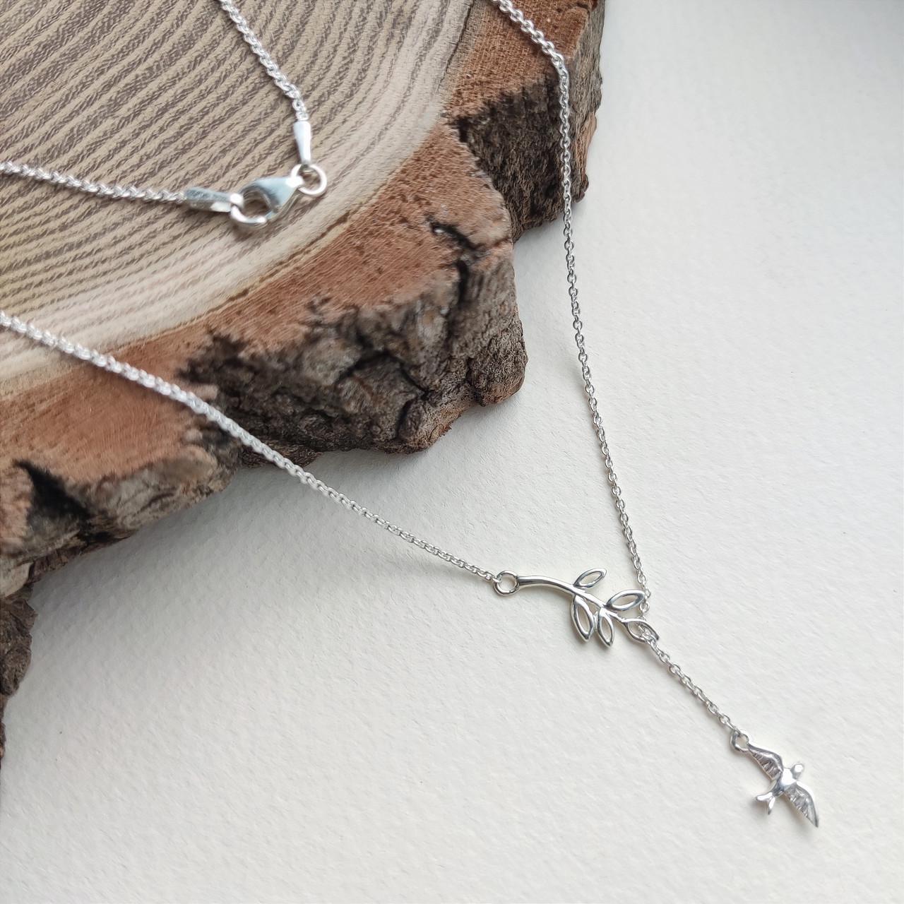 Колье серебряное Природа 55 см (247к55)