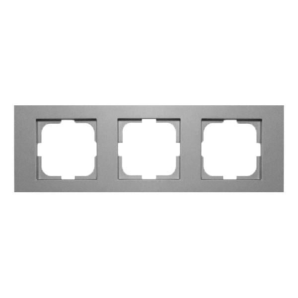 Рамка Ovivo Grano на 3 места универсальная Антрацит (400-130000-227)