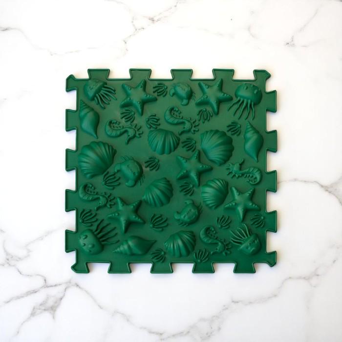 Килимок масажний пазл морські 1 ел. Темно-зелений - фото 2