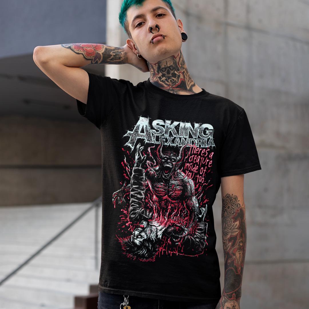 Футболка унисекс Cult Asking Alexandria Theres A Creature Inside Of You Too 2013 XS Черный (0000014145)